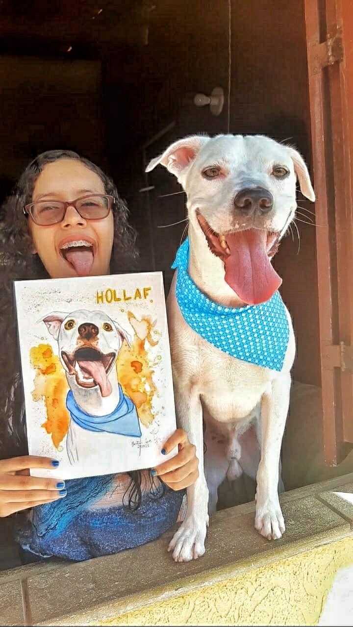 Cliente com aquarela